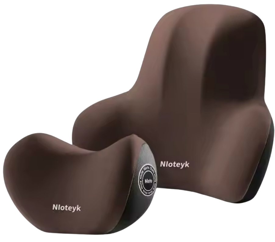 Nloteyk Car Memory Foam Neck & Lumbar Support Cushion Set